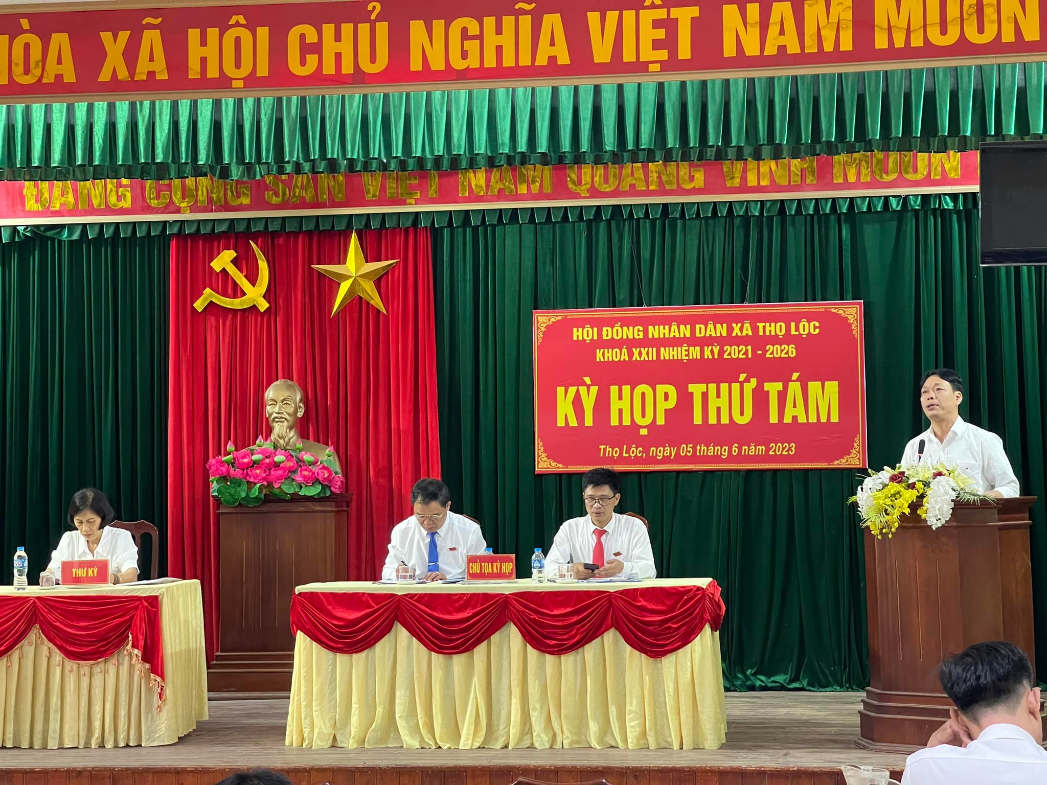 HĐND XÃ THỌ LỘC KHOÁ XXII NHIỆM KỲ 2021-2026 TỔ CHỨC KỲ HỌP THỨ TÁM