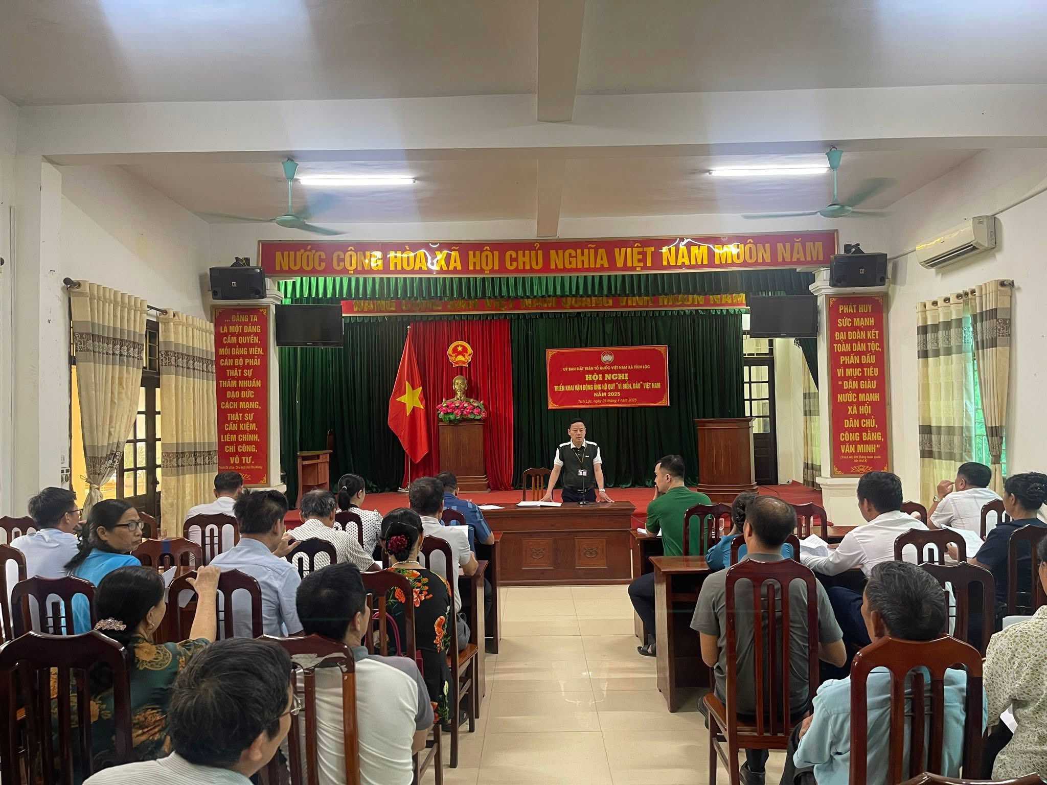 Uỷ ban MTTQ xã Tích Lộc tổ chức hội nghị để trển khai kế hoạch tổ chức vận động ủng hộ quỹ “ Vì biển, đảo Việt Nam” năm 2025.